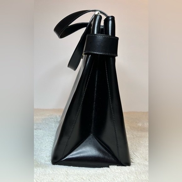 Authentic GUCCI Vintage 2Way Shoulder Hand Bag Purse Leather Black - Picture 4 of 12